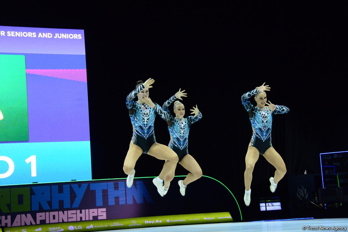 Competitions as part of Day 2 of European Aerobic Gymnastics Championships in Baku continue (PHOTO)