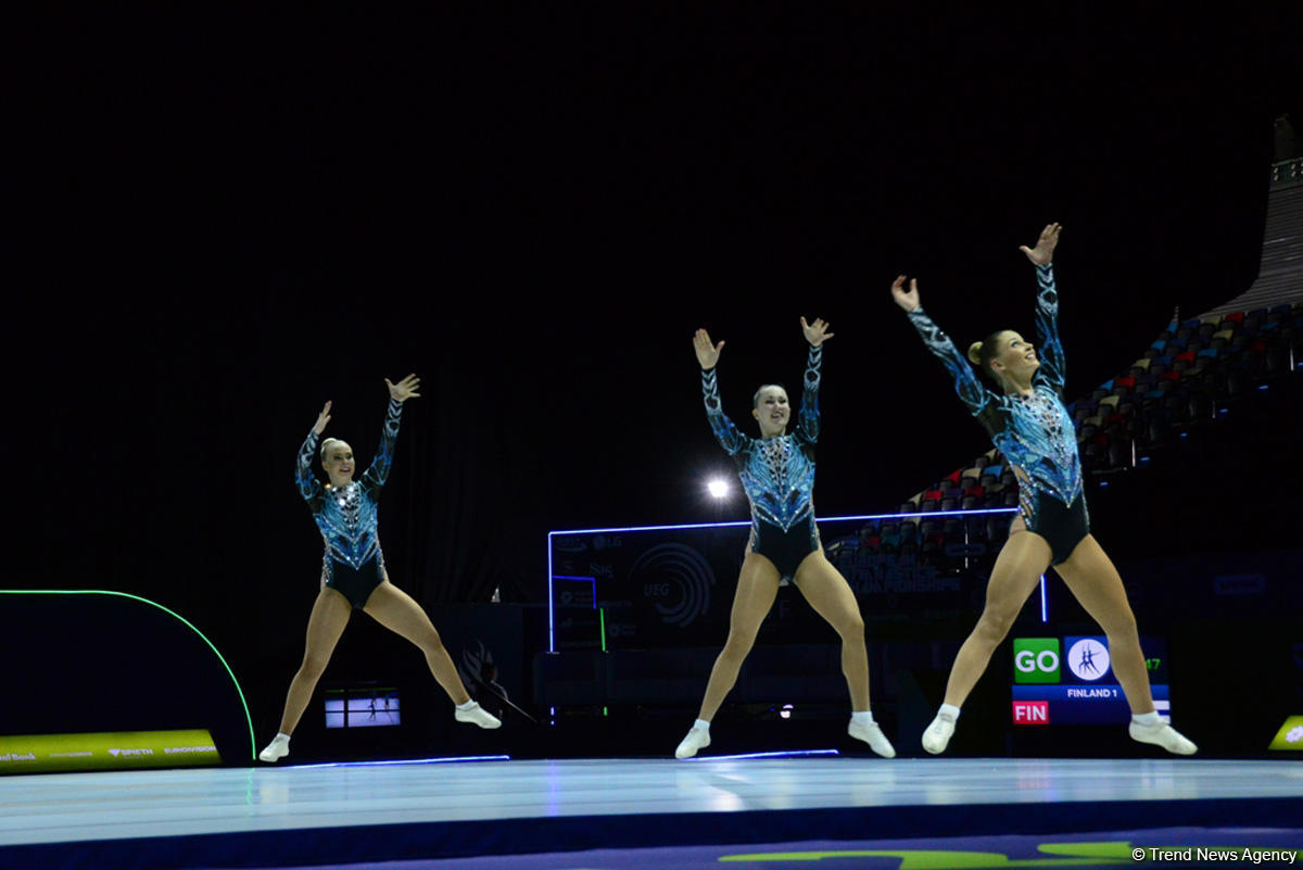 Competitions as part of Day 2 of European Aerobic Gymnastics Championships in Baku continue (PHOTO)