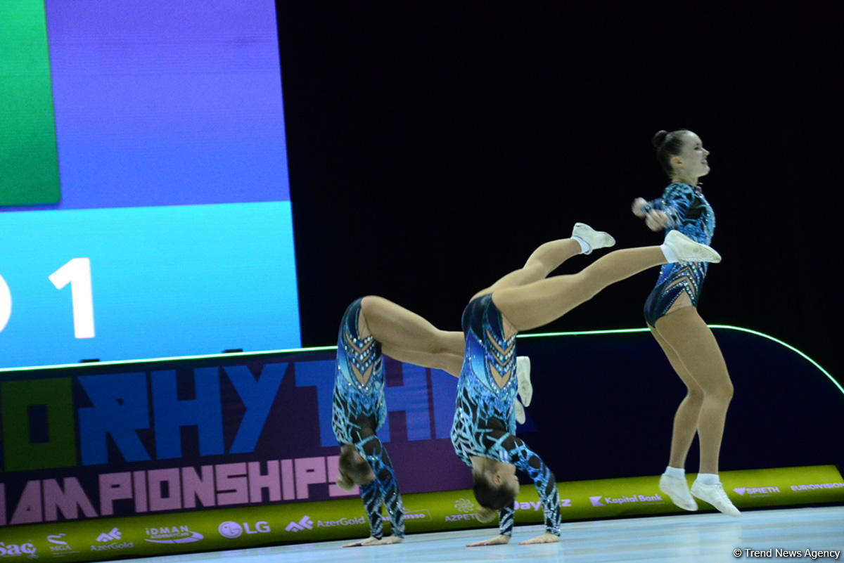 Competitions as part of Day 2 of European Aerobic Gymnastics Championships in Baku continue (PHOTO)