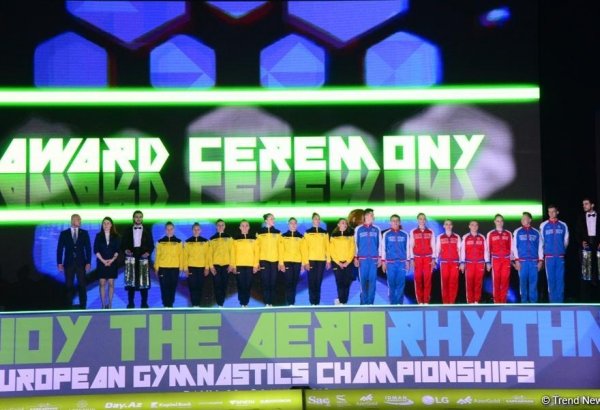 Winners among individual men and women, mixed pairs of seniors awarded within European Aerobic Gymnastics Championships in Baku (PHOTO)