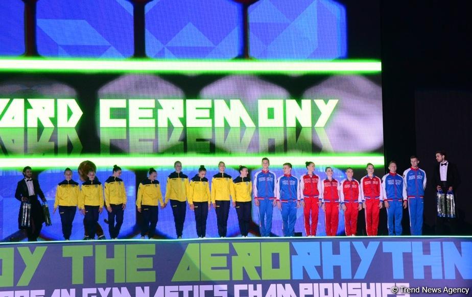 Winners among individual men and women, mixed pairs of seniors awarded within European Aerobic Gymnastics Championships in Baku (PHOTO)