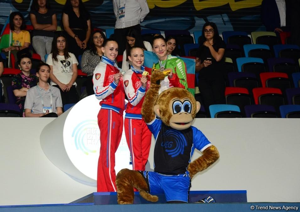 Winners among individual men and women, mixed pairs of seniors awarded within European Aerobic Gymnastics Championships in Baku (PHOTO)