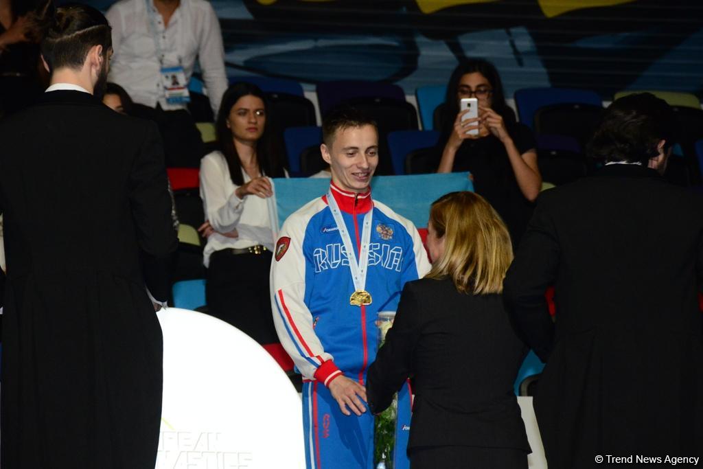 Winners among individual men and women, mixed pairs of seniors awarded within European Aerobic Gymnastics Championships in Baku (PHOTO)