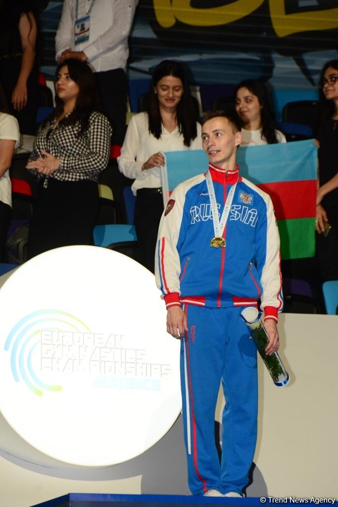 Winners among individual men and women, mixed pairs of seniors awarded within European Aerobic Gymnastics Championships in Baku (PHOTO)