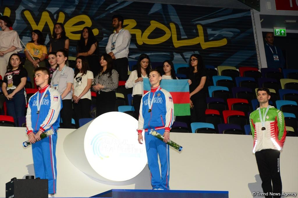 Winners among individual men and women, mixed pairs of seniors awarded within European Aerobic Gymnastics Championships in Baku (PHOTO)