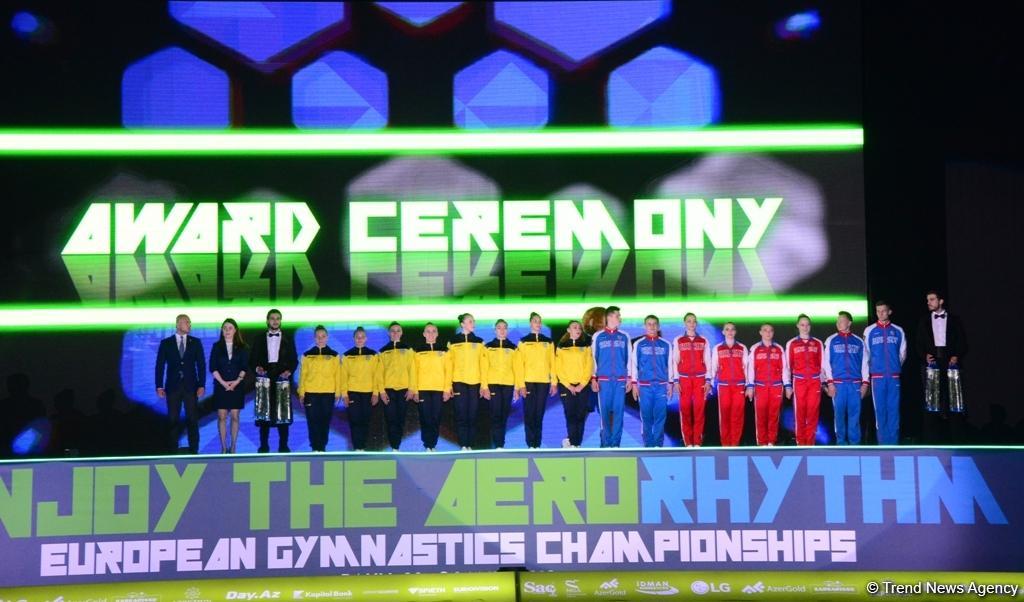 Winners among individual men and women, mixed pairs of seniors awarded within European Aerobic Gymnastics Championships in Baku (PHOTO)