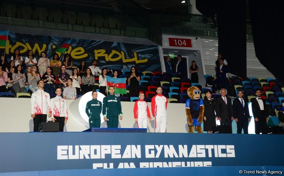 Winners among individual men and women, mixed pairs of seniors awarded within European Aerobic Gymnastics Championships in Baku (PHOTO)