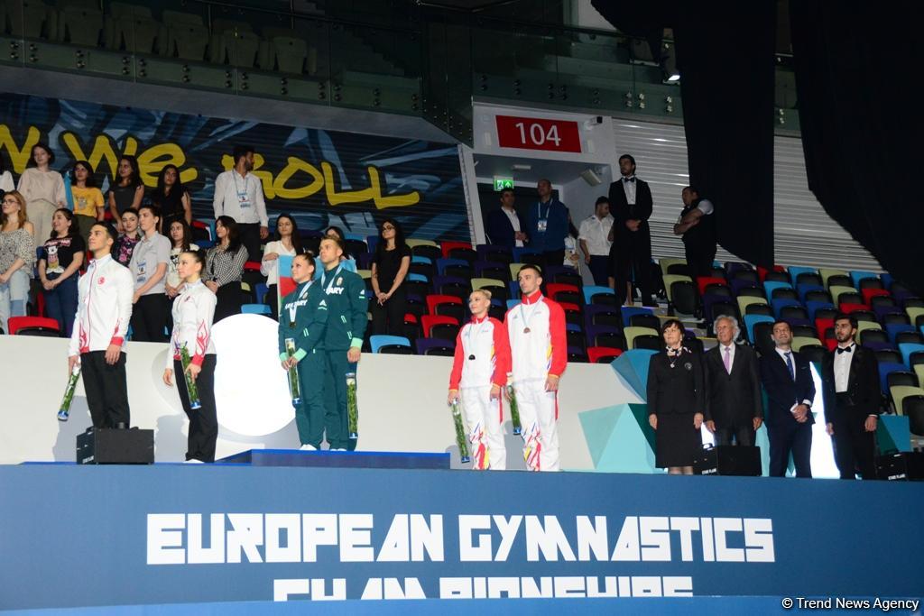 Winners among individual men and women, mixed pairs of seniors awarded within European Aerobic Gymnastics Championships in Baku (PHOTO)
