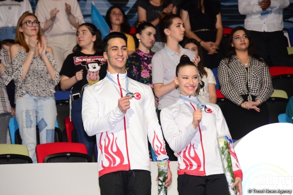 Winners among individual men and women, mixed pairs of seniors awarded within European Aerobic Gymnastics Championships in Baku (PHOTO)