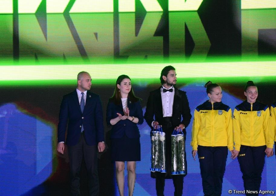 Winners among individual men and women, mixed pairs of seniors awarded within European Aerobic Gymnastics Championships in Baku (PHOTO)
