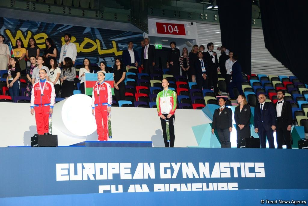 Winners among individual men and women, mixed pairs of seniors awarded within European Aerobic Gymnastics Championships in Baku (PHOTO)