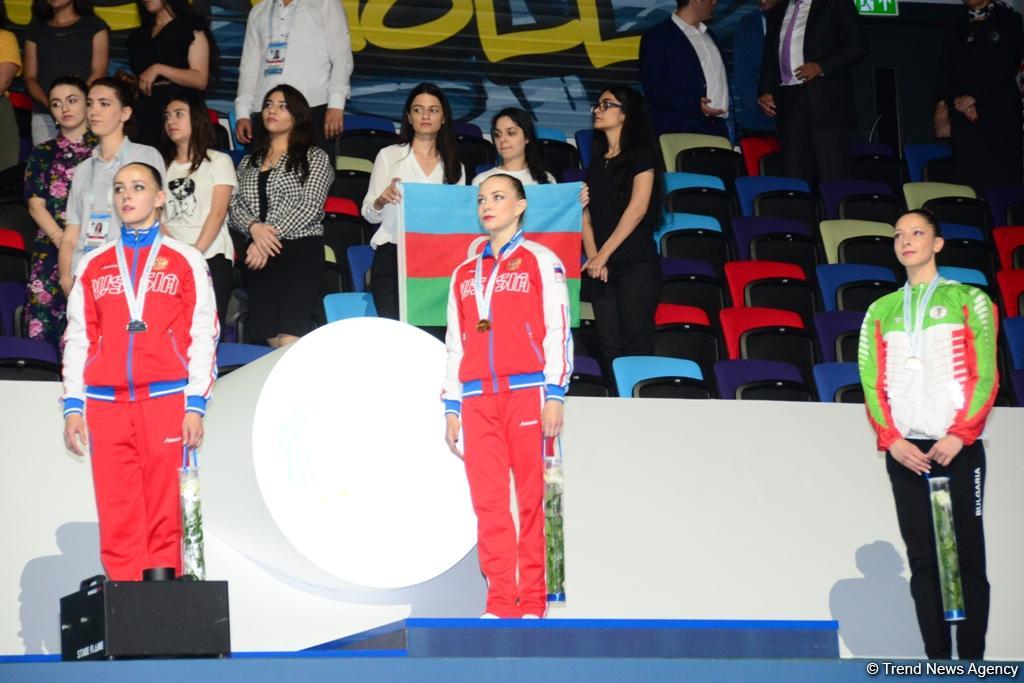 Winners among individual men and women, mixed pairs of seniors awarded within European Aerobic Gymnastics Championships in Baku (PHOTO)