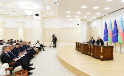 President Ilham Aliyev, President of European Council Donald Tusk make press statements (PHOTO)