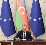 President Ilham Aliyev, President of European Council Donald Tusk make press statements (PHOTO)