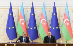 President Ilham Aliyev, President of European Council Donald Tusk make press statements (PHOTO)