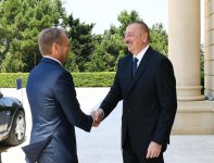 Azerbaijani President Ilham Aliyev and President of European Council Donald Tusk held one-on-one meeting (PHOTO)
