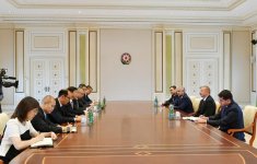 Ilham Aliyev: Arrival of freight train from China in Azerbaijan - sign of good prospects for co-op in economic, transport fields (PHOTO)