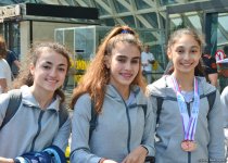 Victorious Azerbaijani gymnast returns home from FIG Championships in Moscow (PHOTO)