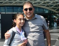 Victorious Azerbaijani gymnast returns home from FIG Championships in Moscow (PHOTO)