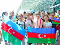 Victorious Azerbaijani gymnast returns home from FIG Championships in Moscow (PHOTO)