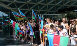 Victorious Azerbaijani gymnast returns home from FIG Championships in Moscow (PHOTO)