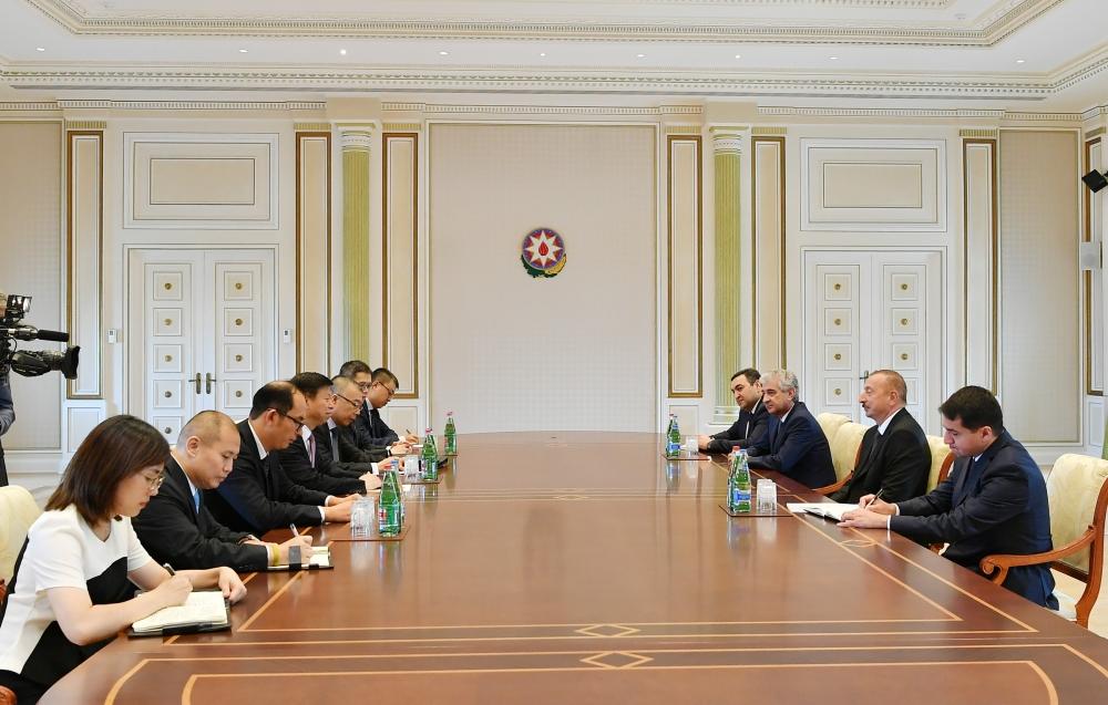 Ilham Aliyev: Arrival of freight train from China in Azerbaijan - sign of good prospects for co-op in economic, transport fields (PHOTO)