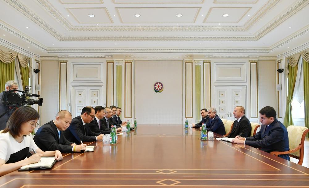 Ilham Aliyev: Arrival of freight train from China in Azerbaijan - sign of good prospects for co-op in economic, transport fields (PHOTO)