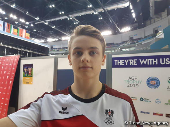 Austrian gymnast participating at EYOF Baku 2019 talks his performance