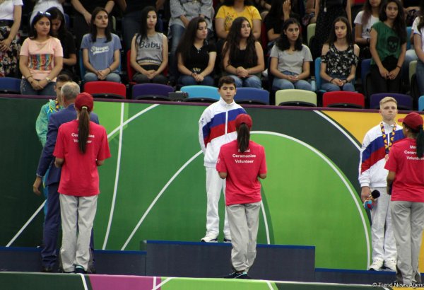Winners in rings and uneven bars exercises awarded at EYOF Baku 2019 (PHOTO)