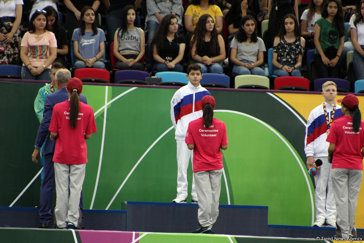 Winners in rings and uneven bars exercises awarded at EYOF Baku 2019 (PHOTO)