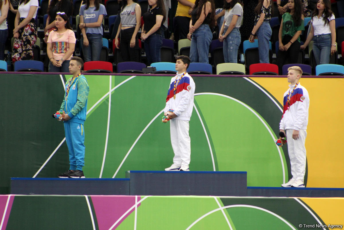 Winners in rings and uneven bars exercises awarded at EYOF Baku 2019 (PHOTO)
