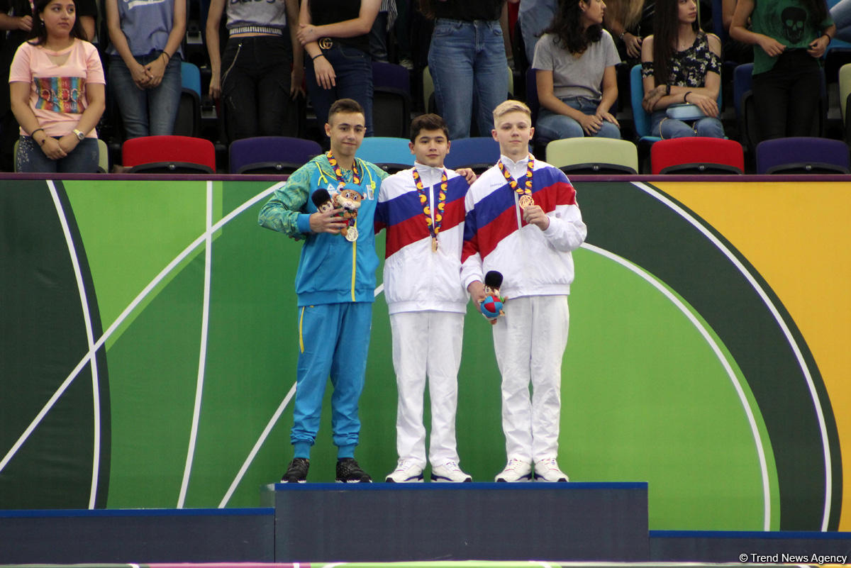Winners in rings and uneven bars exercises awarded at EYOF Baku 2019 (PHOTO)