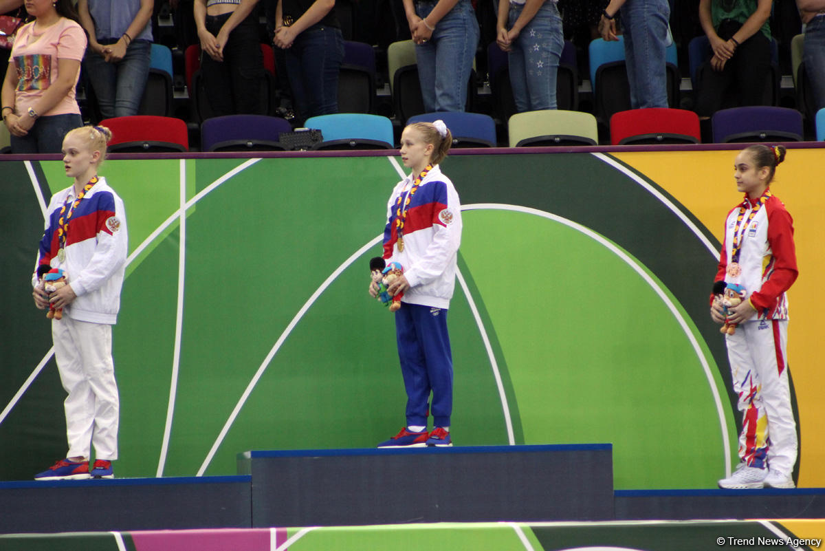 Winners in rings and uneven bars exercises awarded at EYOF Baku 2019 (PHOTO)