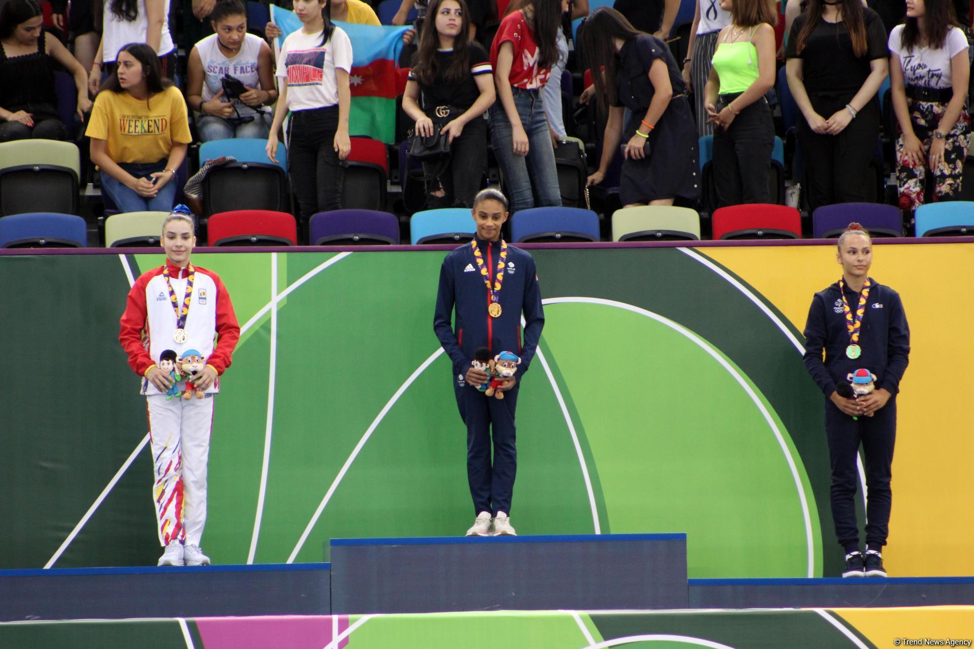 Winners in vault and balance beam exercises awarded at EYOF Baku 2019 (PHOTO)
