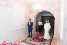 First Vice-President Mehriban Aliyeva presented with Quran at Bibiheybet shrine