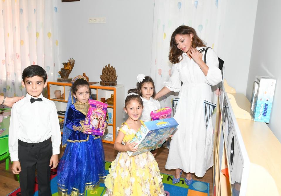 Azerbaijan’s First VP Mehriban Aliyeva attends opening of orphanage-kindergartens and joined festivities for children (UPDATE)