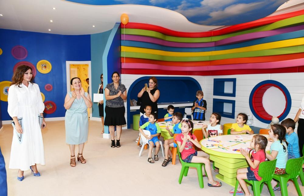 Azerbaijan’s First VP Mehriban Aliyeva attends opening of orphanage-kindergartens and joined festivities for children (UPDATE)
