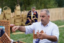 Vice-President of Heydar Aliyev Foundation Leyla Aliyeva views pavilions at First Grape and Wine Festival (PHOTOS)