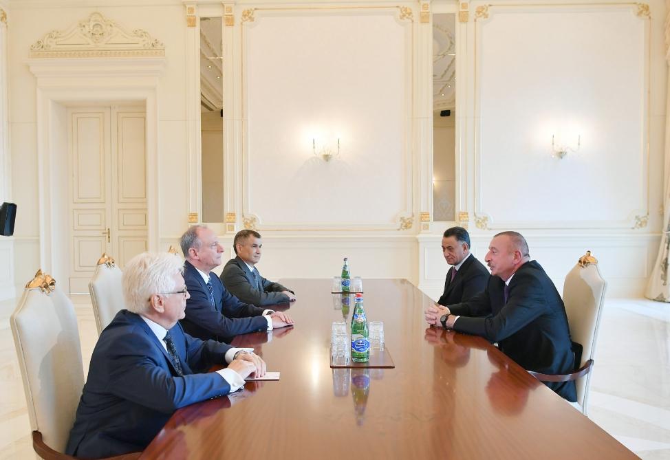 President Ilham Aliyev receives delegation led by secretary of Russian Security Council (PHOTO)