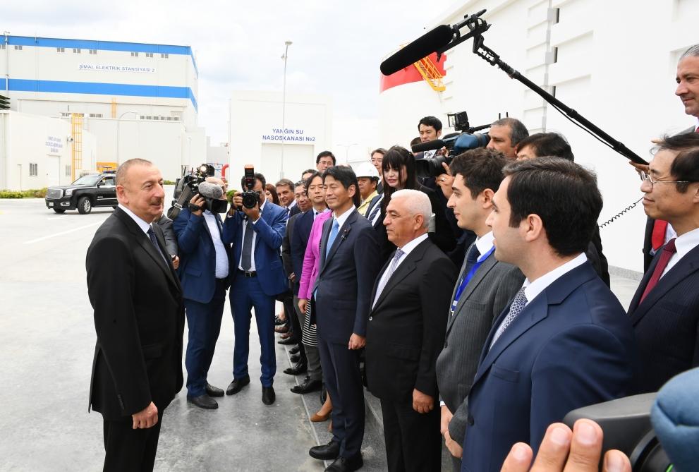 President Ilham Aliyev attends ceremony to launch “Shimal-2” power station (PHOTO)