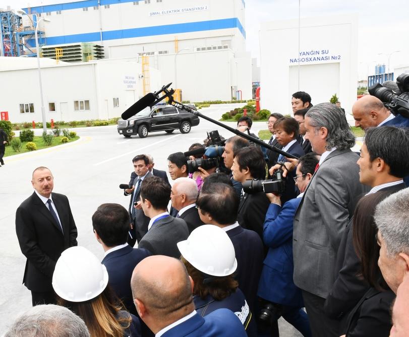 President Ilham Aliyev attends ceremony to launch “Shimal-2” power station (PHOTO)