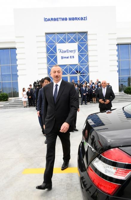 President Ilham Aliyev attends ceremony to launch “Shimal-2” power station (PHOTO)