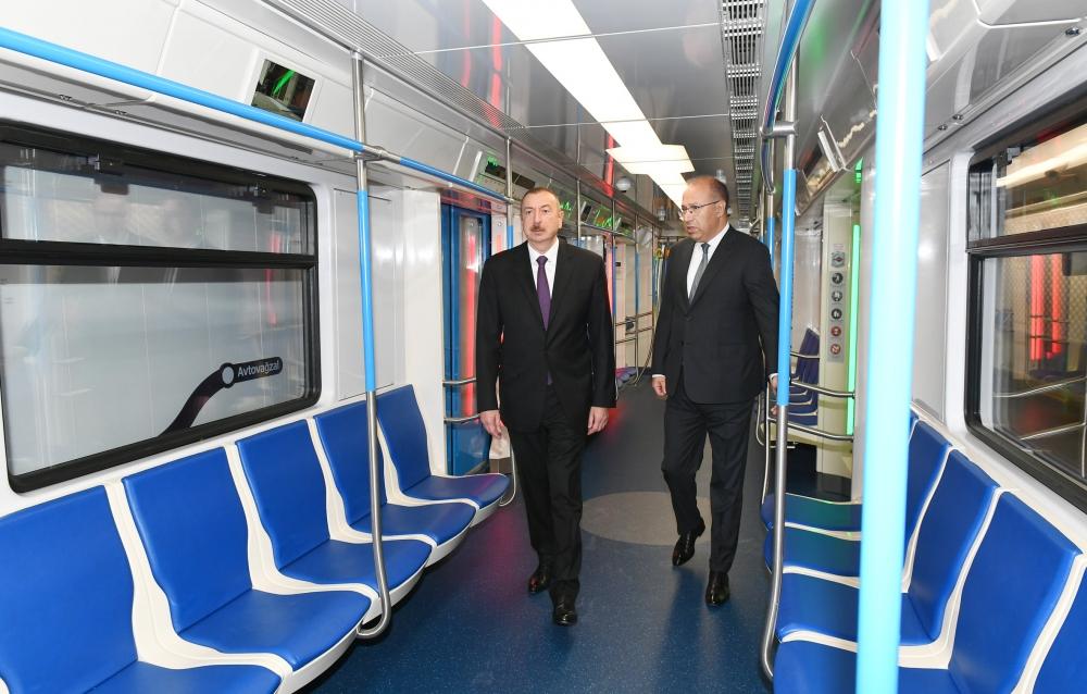 President Ilham Aliyev views work done at Khatai station of Baku Metro (PHOTO)