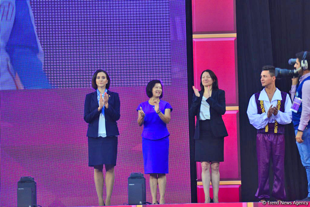 Baku hosts award ceremony for winners in finals of individual exercises at 37th  Rhythmic Gymnastics World Championships