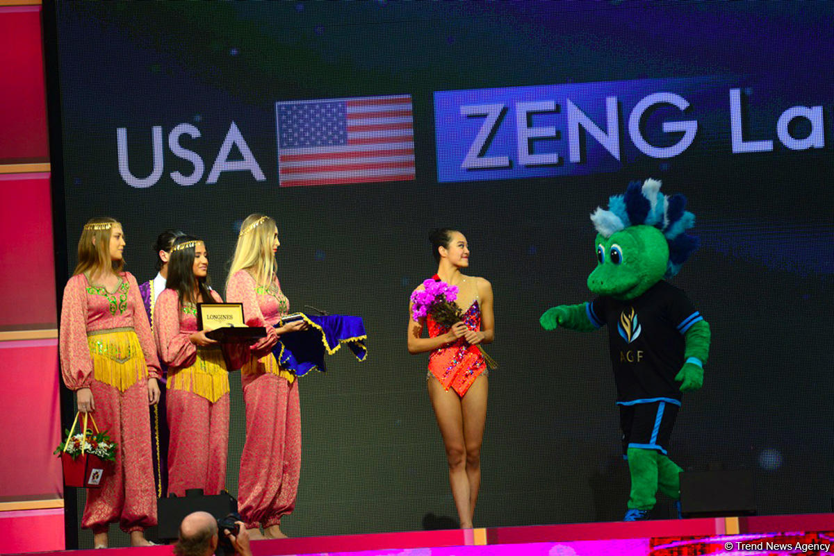 Awarding ceremony of winners of 37th Rhythmic Gymnastics World Championships held in Baku (PHOTO)