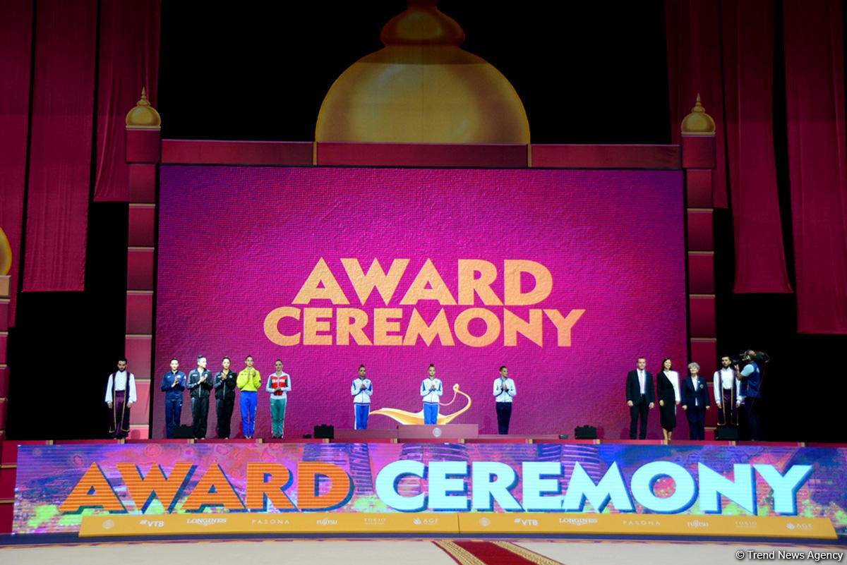Awarding ceremony of winners of 37th Rhythmic Gymnastics World Championships held in Baku (PHOTO)