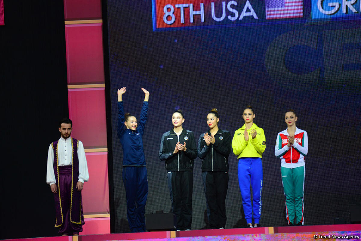 Awarding ceremony of winners of 37th Rhythmic Gymnastics World Championships held in Baku (PHOTO)