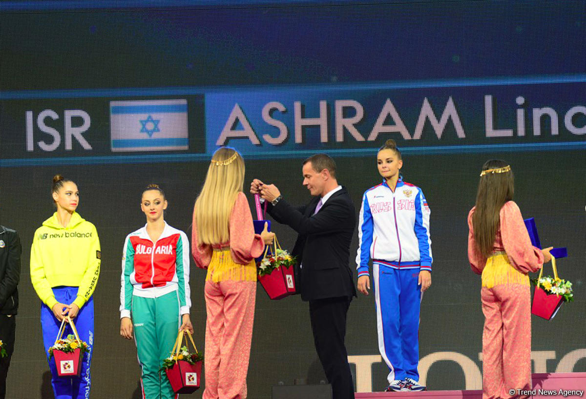 Awarding ceremony of winners of 37th Rhythmic Gymnastics World Championships held in Baku (PHOTO)