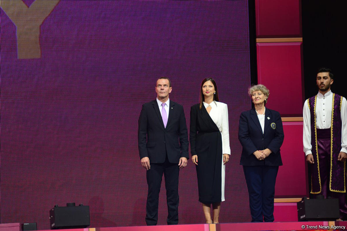 Awarding ceremony of winners of 37th Rhythmic Gymnastics World Championships held in Baku (PHOTO)