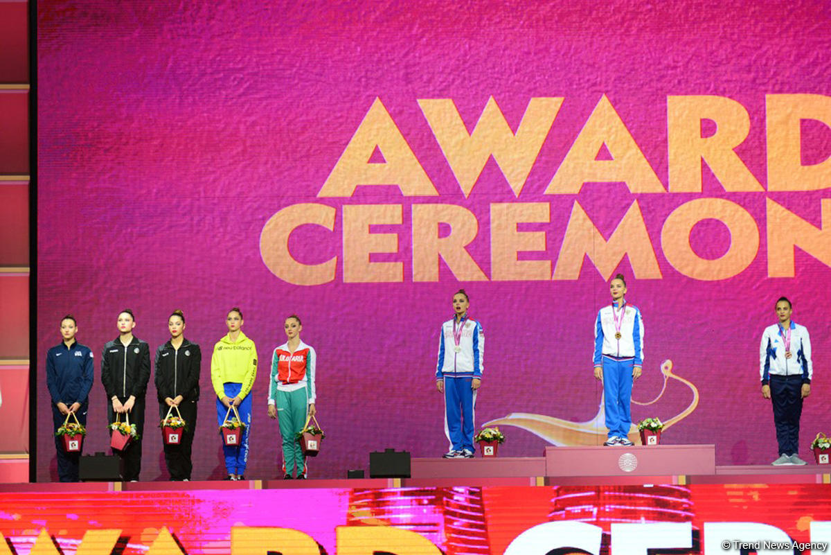 Awarding ceremony of winners of 37th Rhythmic Gymnastics World Championships held in Baku (PHOTO)